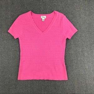 Lilly Pulitzer pink crochet top